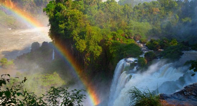 vandfald, rengbue, skov 